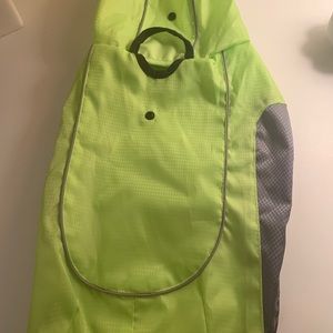 green rain jacket for your dog!